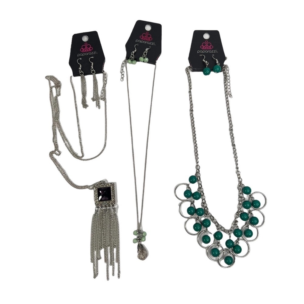 NWT Lot of 3 Paparazzi Necklace & Earrings Set